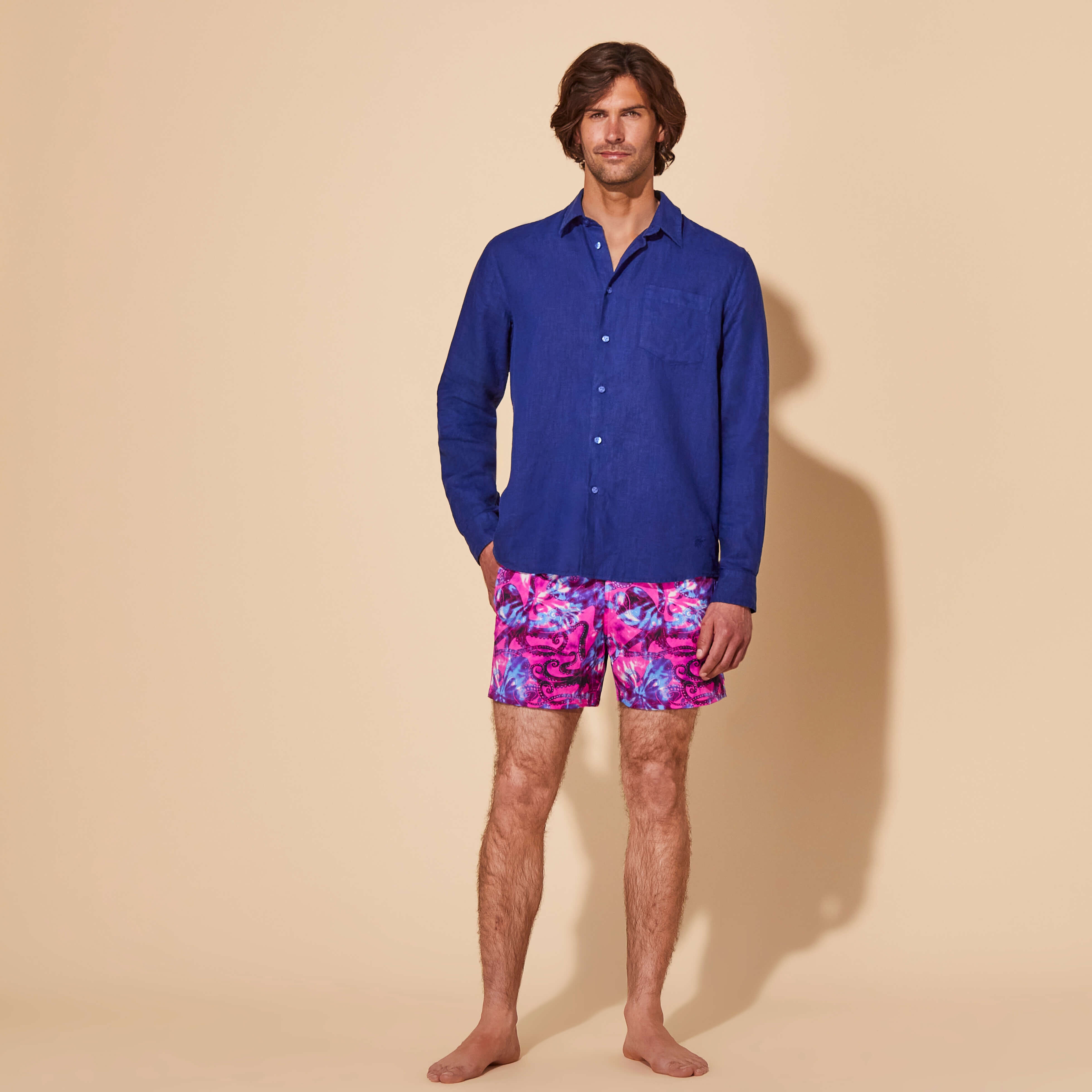 Men Linen Shirt Solid - 3