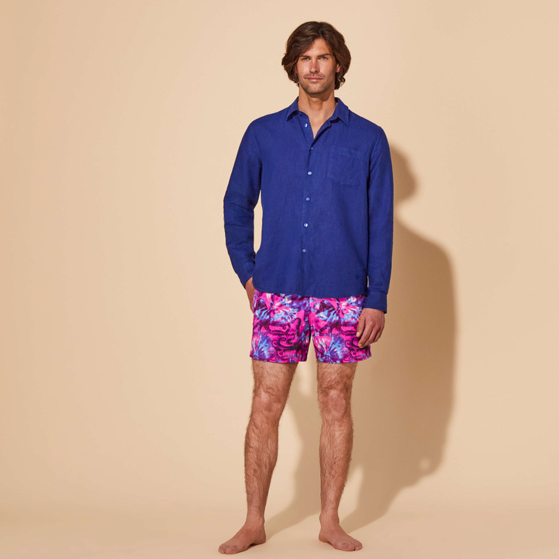 Vilebrequin Men Linen Shirt Solid outlook