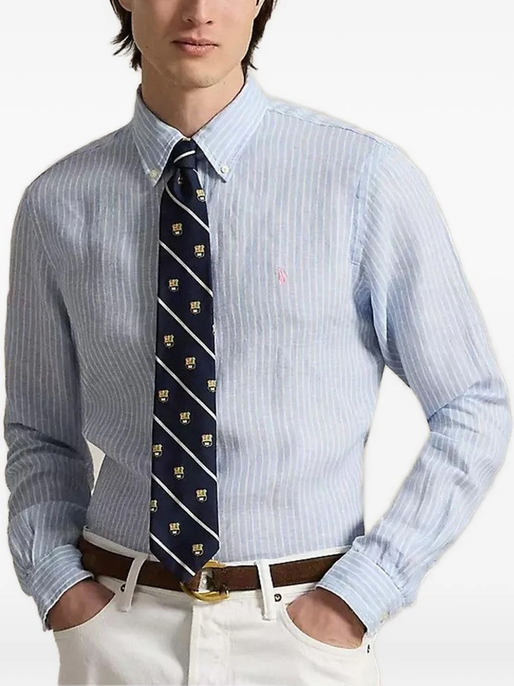 striped-pattern shirt - 1