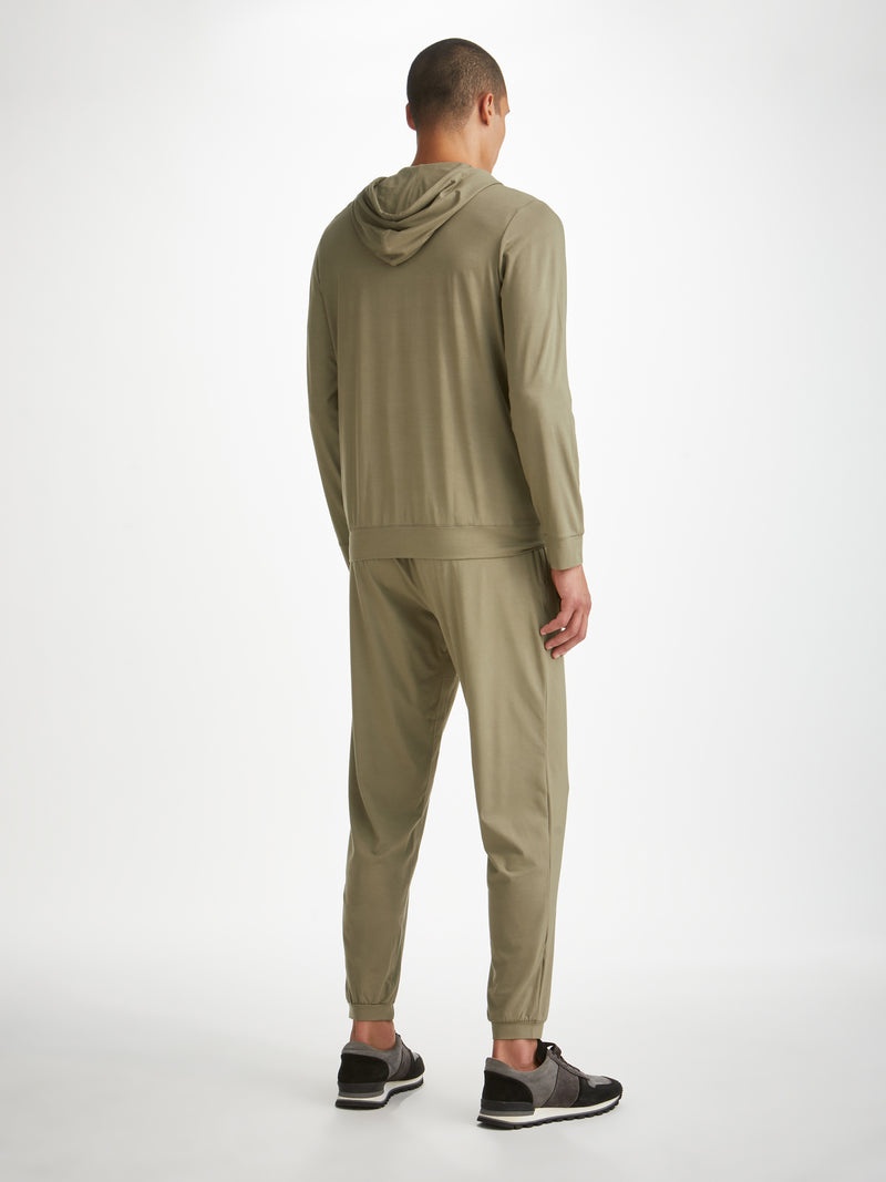 Men's Hoodie Basel Micro Modal Stretch Khaki - 4