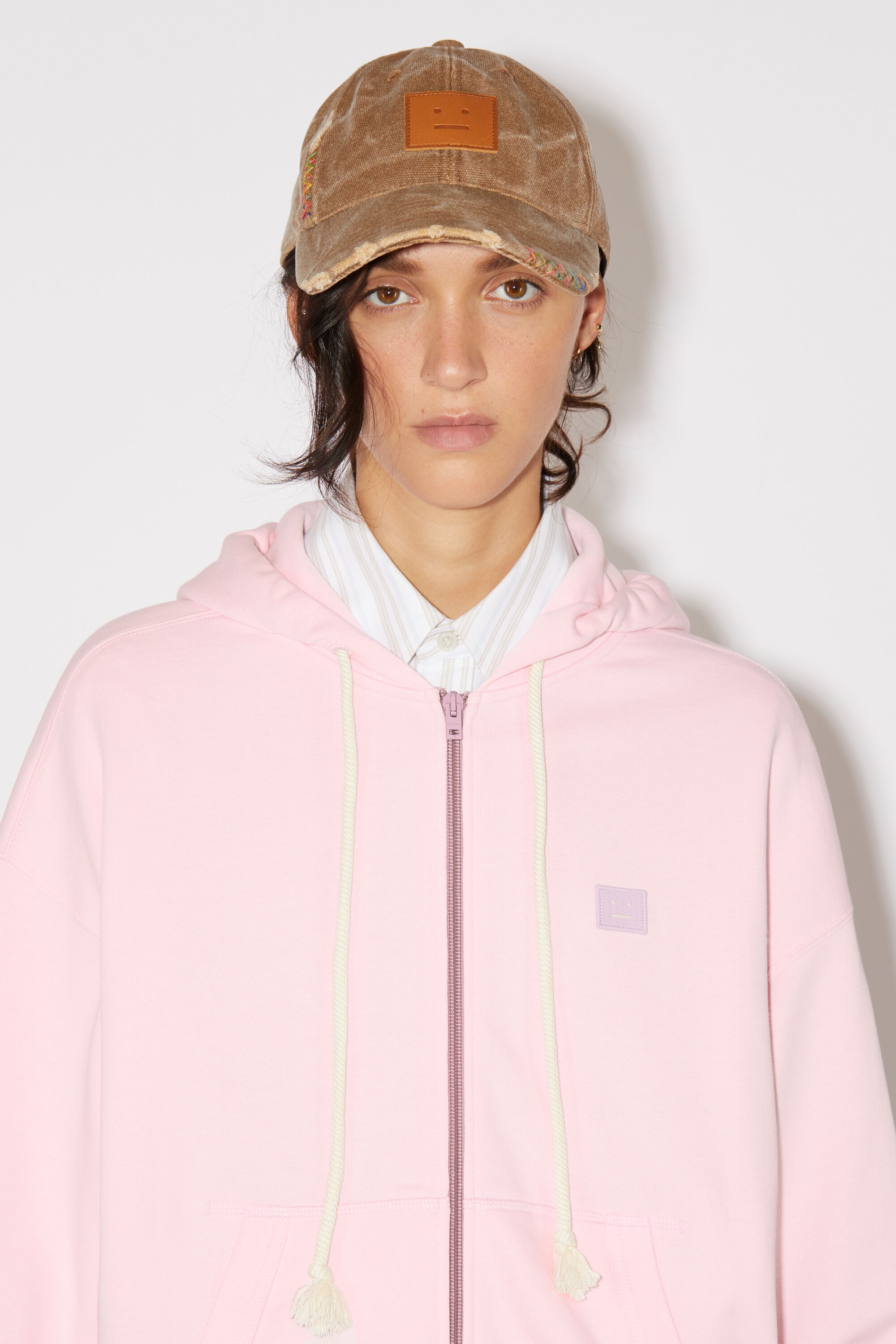 Hooded zip sweater - Light pink - 4