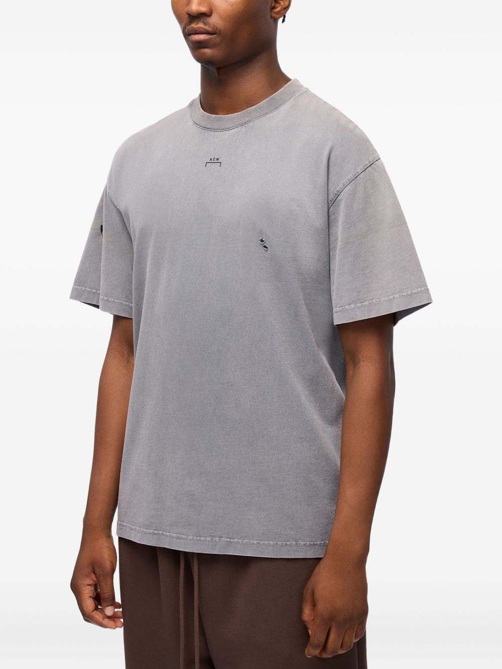 DISTRESSED COTTON T-SHIRT - 4