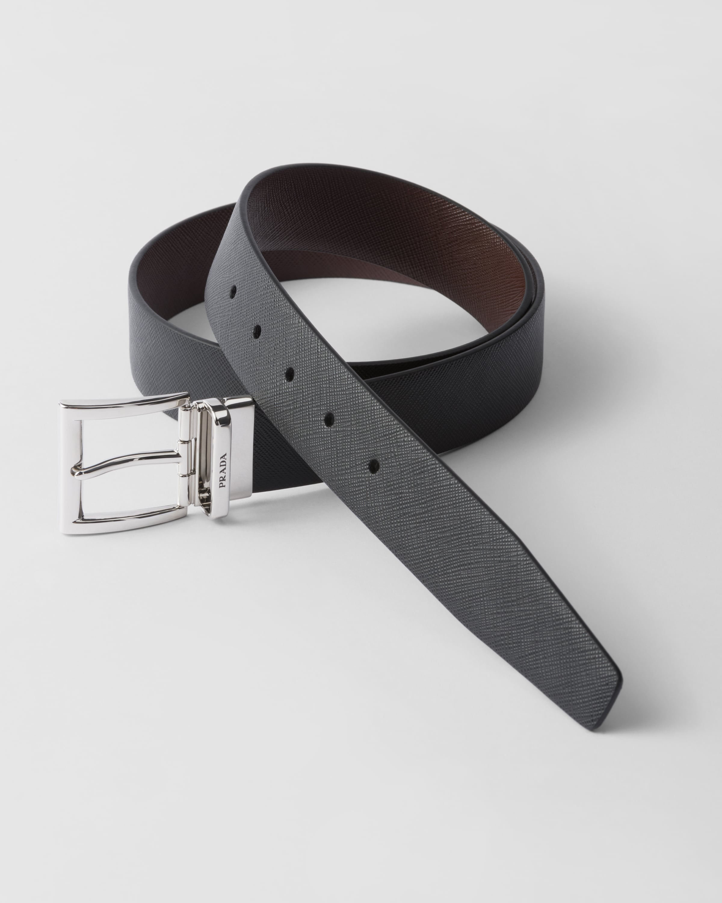 Saffiano Leather Reversible Belt - 2