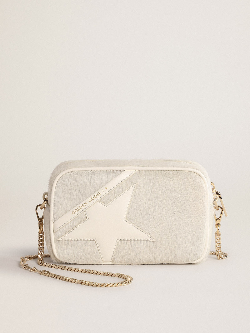 Mini Star Bag in heritage white leather with tone-on-tone star 1