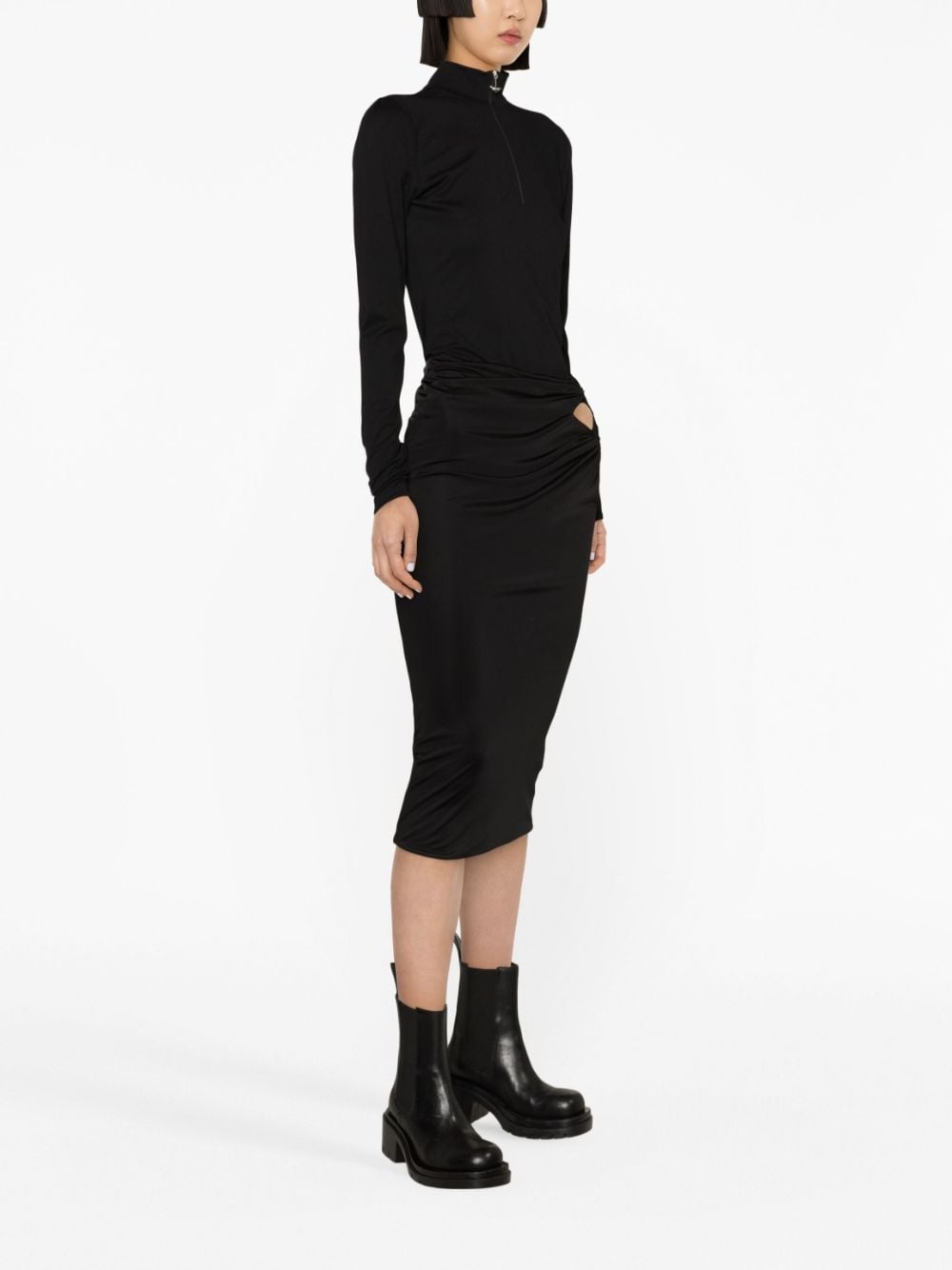 x Dua Lipa knotted midi skirt - 3