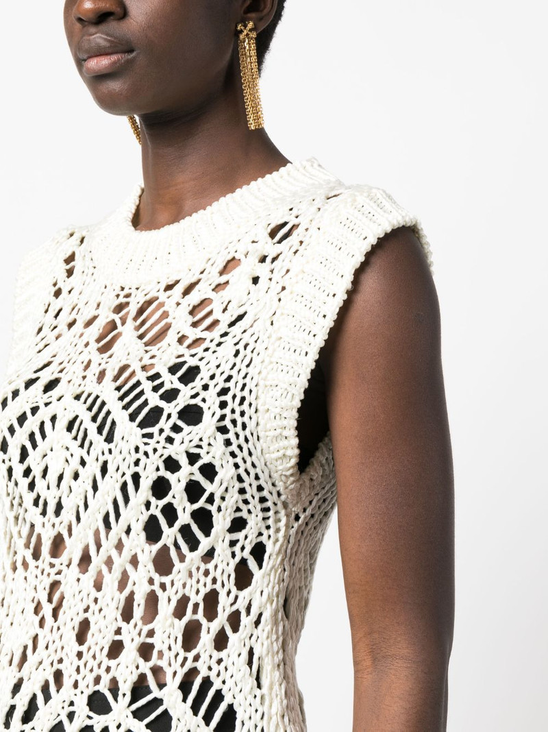open-knit sleeveless silk top 5