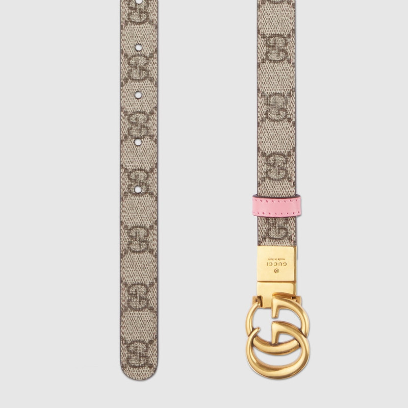 GUCCI GG Marmont reversible thin belt outlook