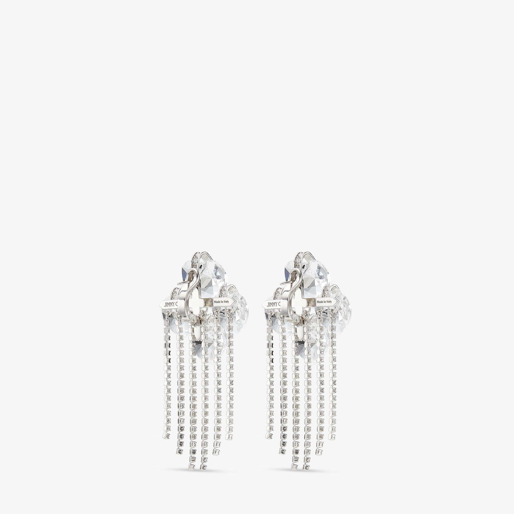 Heart Drop Earring
Silver-Finish Heart Drop Earrings with Crystals - 6