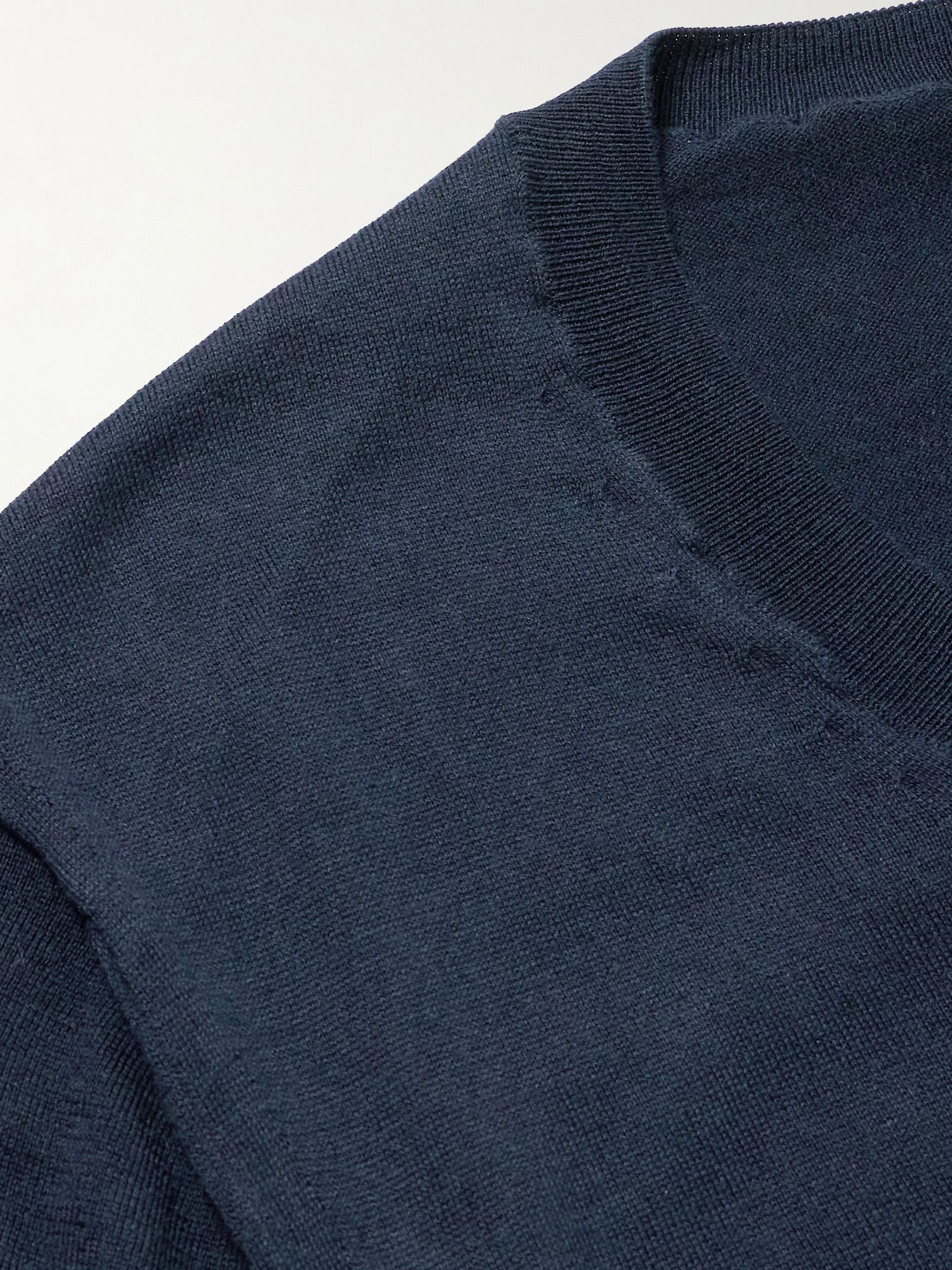 Slim-Fit Cotton T-Shirt Blue - 5