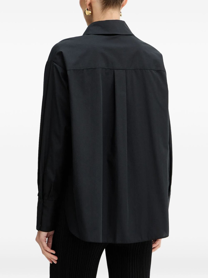 tie-detail embroidered-cuffs shirt 3