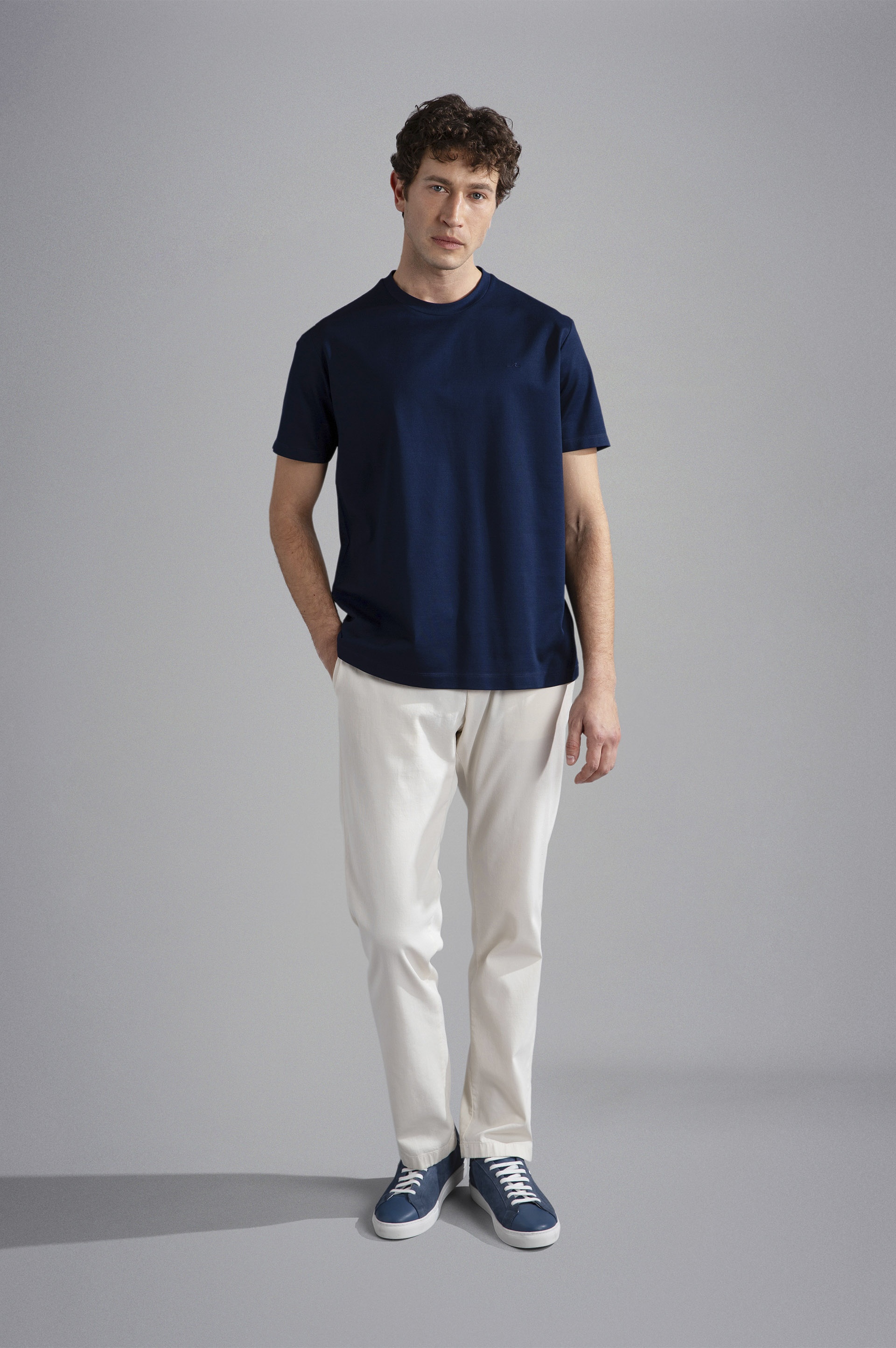 COTTON STRETCH CHINO TROUSERS - 2