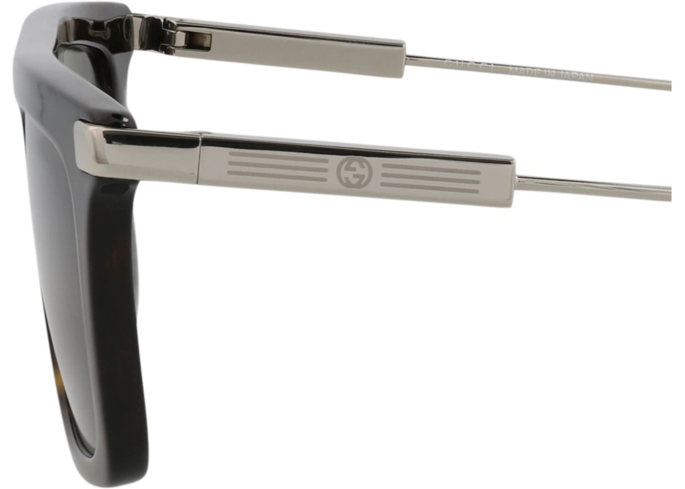 Gucci Square-Frame Recycled Acetate Sunglasses Havana/Silver/Green (GG1437S-30014438-002) - 4