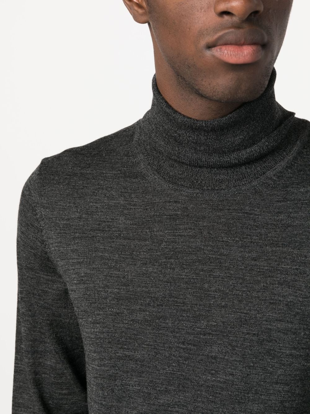 roll-neck virgin wool jumper - 5