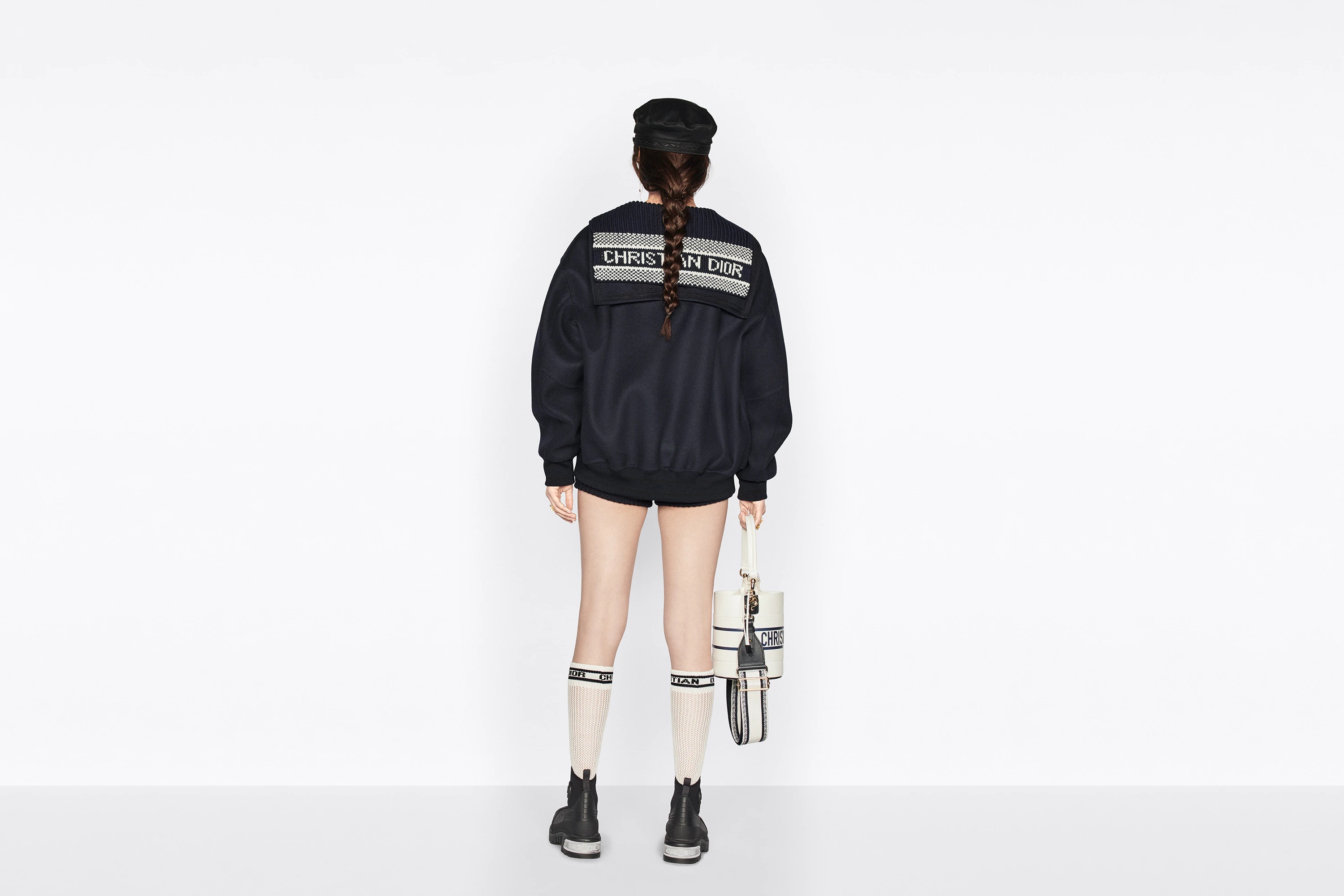 Bomber Jacket with Sailor Collar - 6