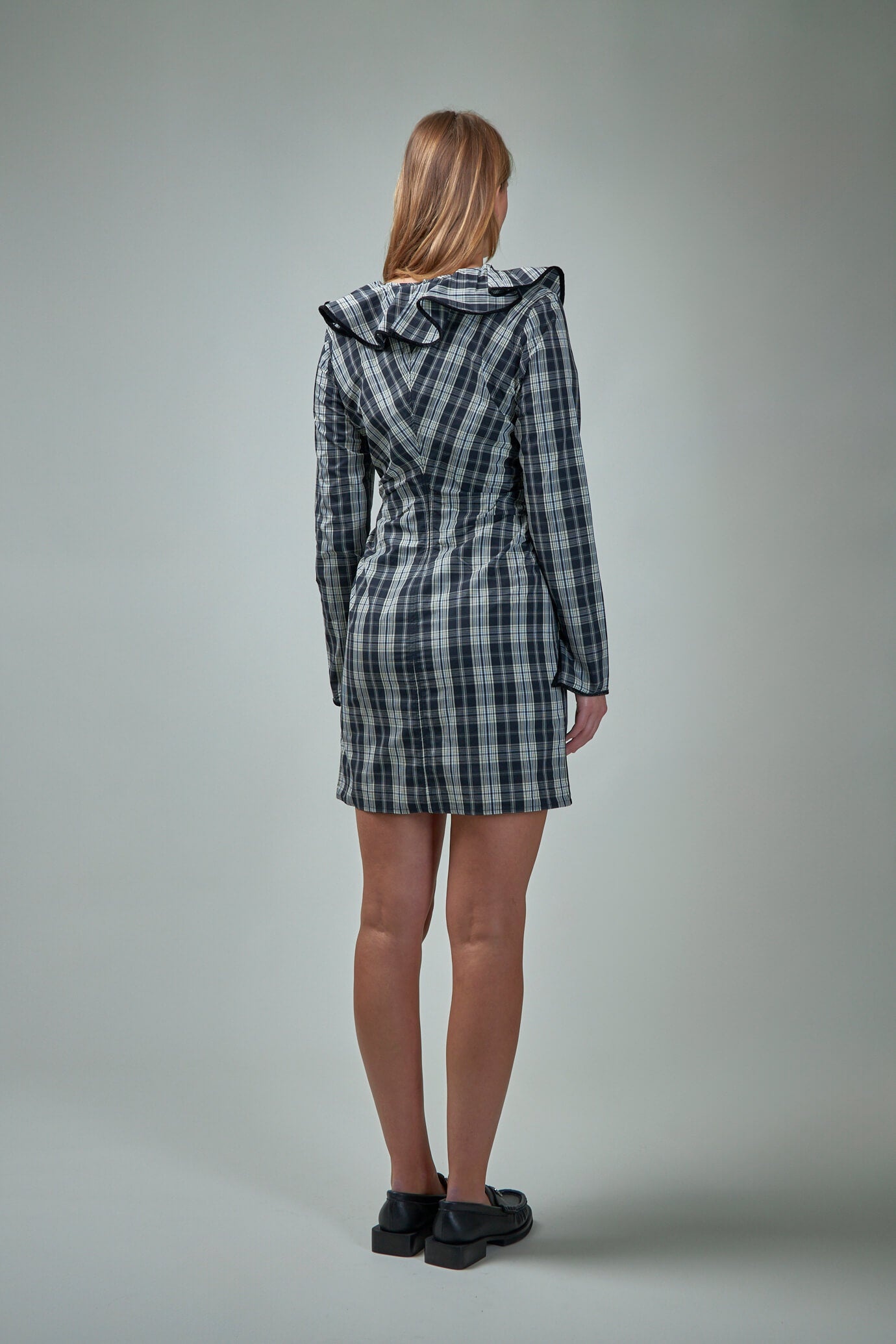 Check cotton Mini Dress black 099 - 3
