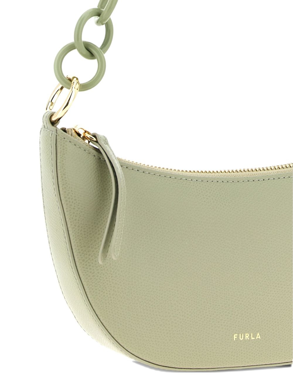 mini half-moon leather shoulder bag - 3