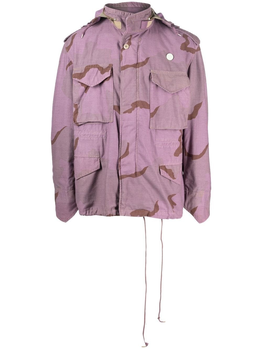 abstract-print cotton-blend jacket - 1