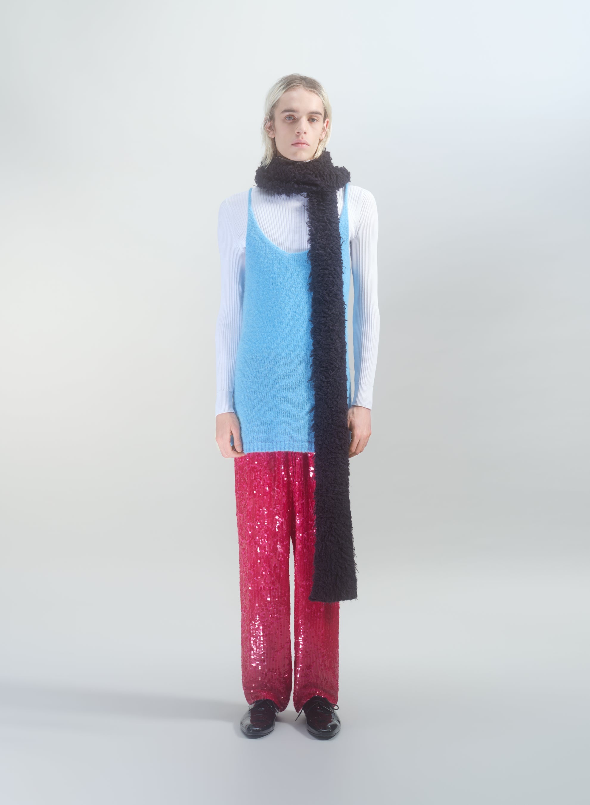 FURRY TIE SCARF - 3