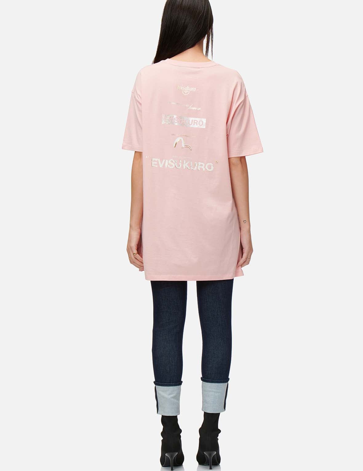 Ukiyo-E Infused Logo Label Print Oversized T-shirt - 5