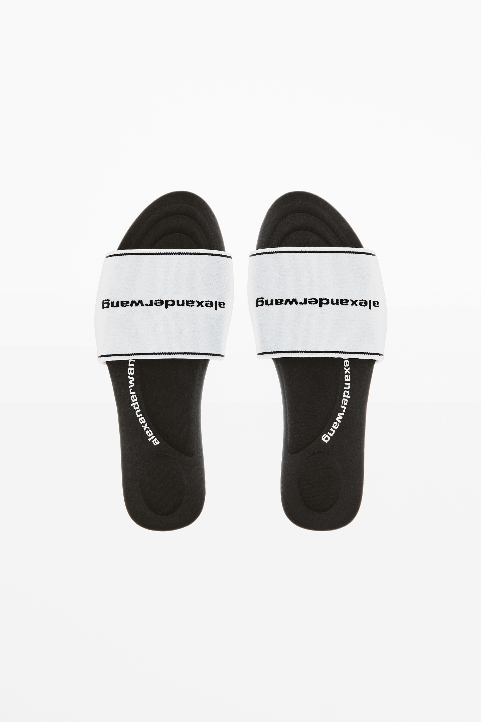 KYRA LOGO ELASTIC SLIDE SANDAL - 5