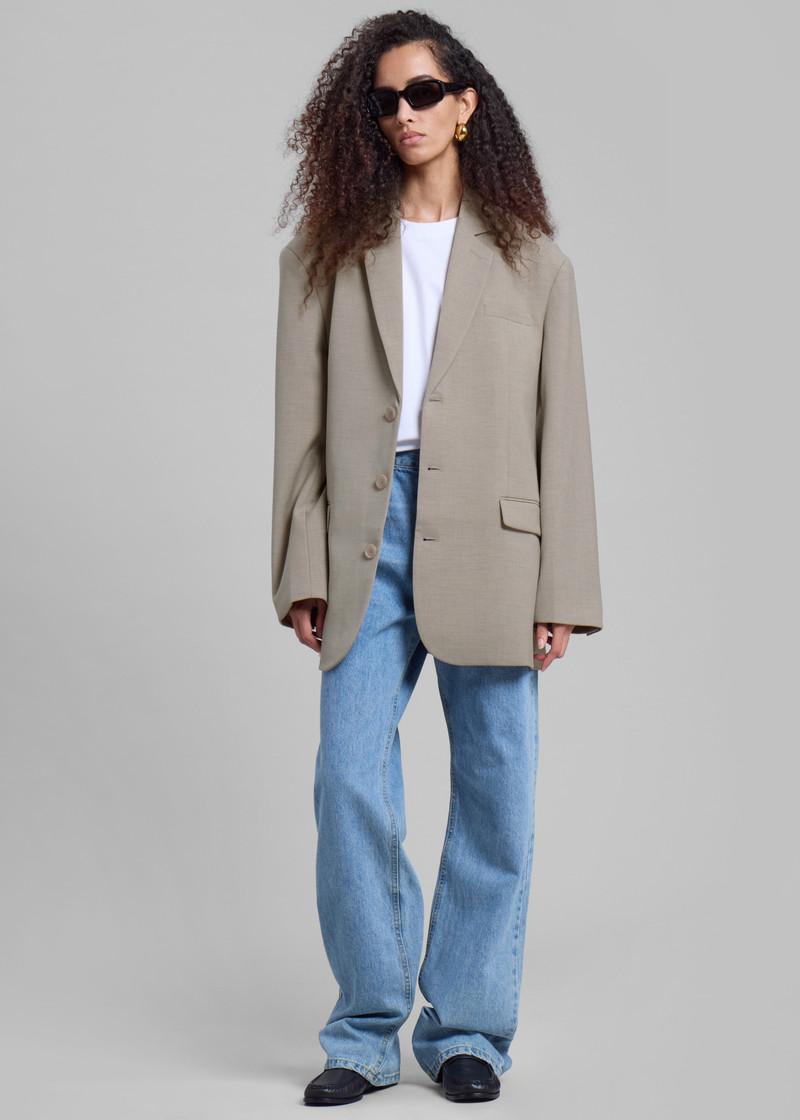 Gelso Oversized Blazer - Light Taupe Melange 3