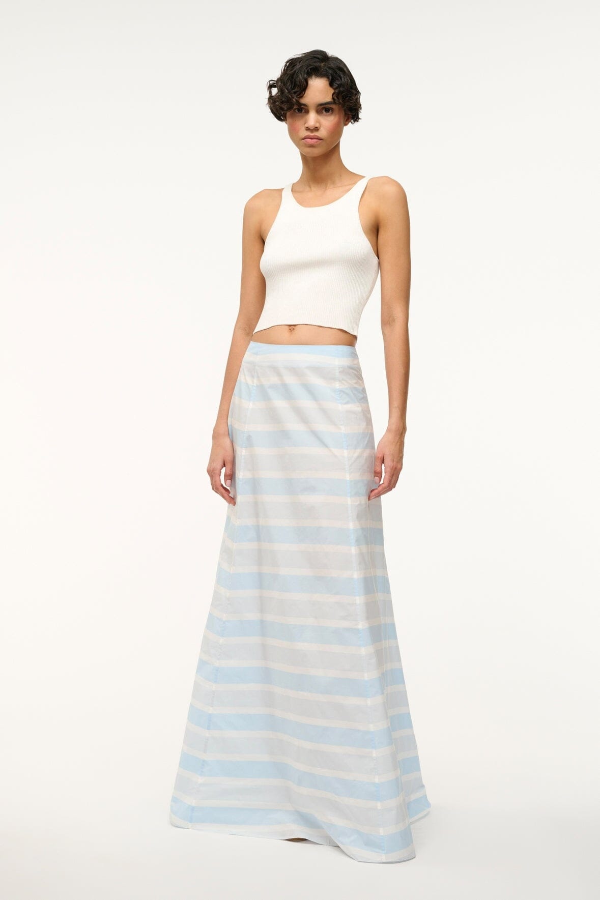 STAUD VINCENZO SKIRT ADRIATIC STRIPE - 1