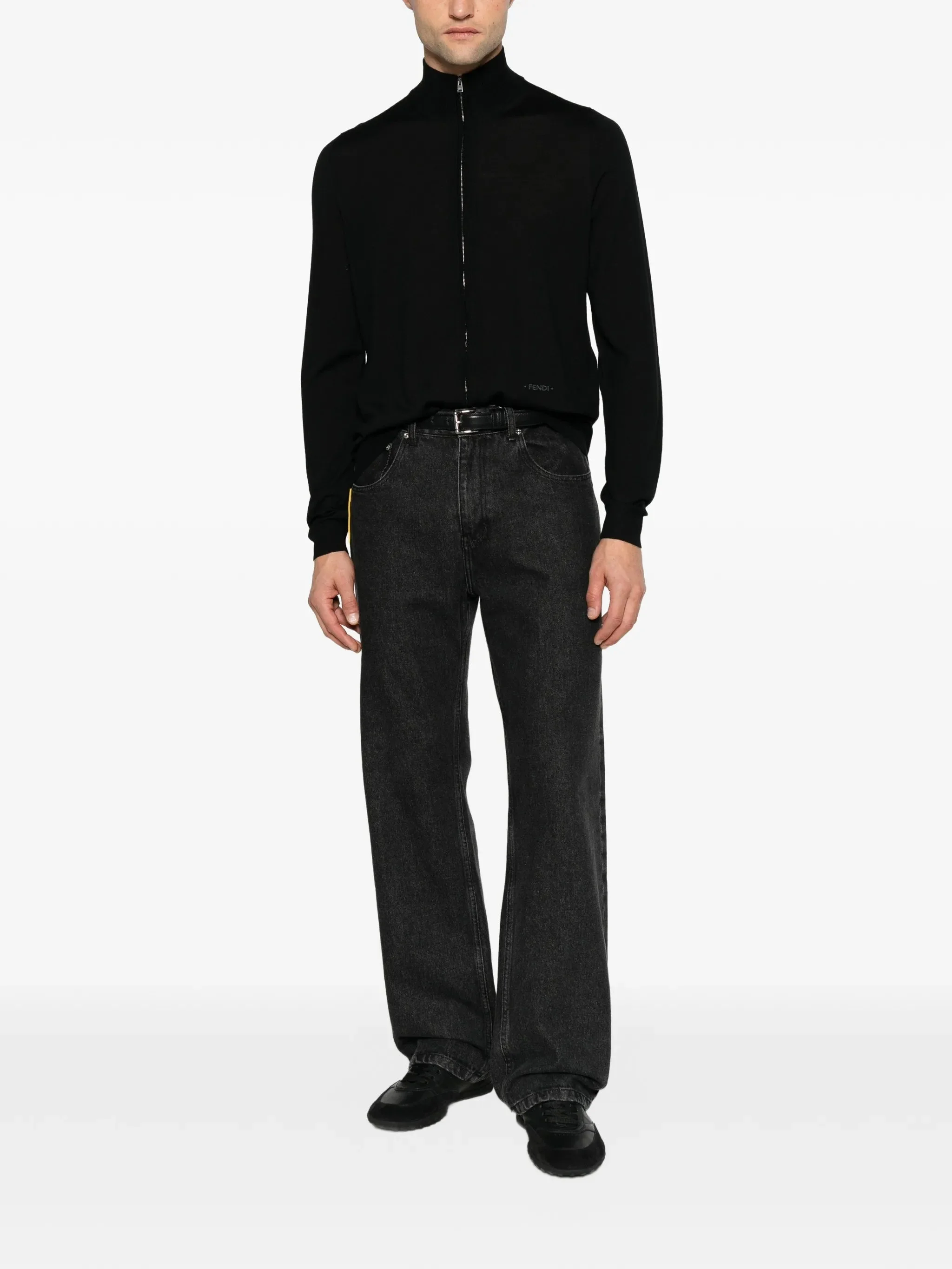 Fendi Zip-up High-neck Sweater - 1