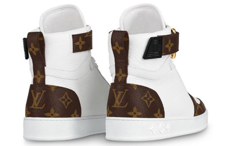(WMNS) LOUIS VUITTON LV Boombox High-Top Sneakers White 1A87Q2 - 4