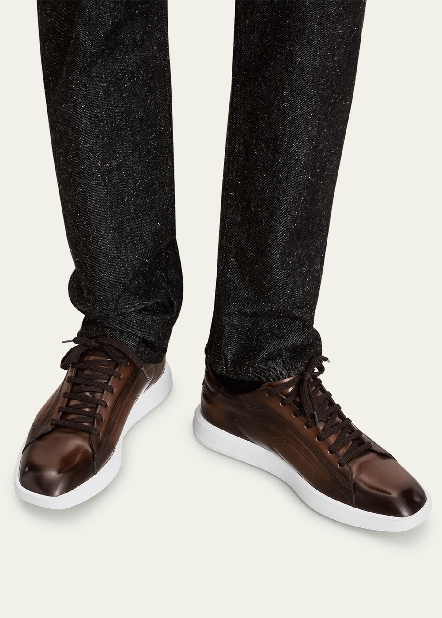 Men's Stellar Leather Low-Top Sneakers - 2
