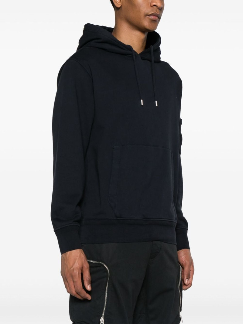 Diagonal Fleece cotton hoodie 3
