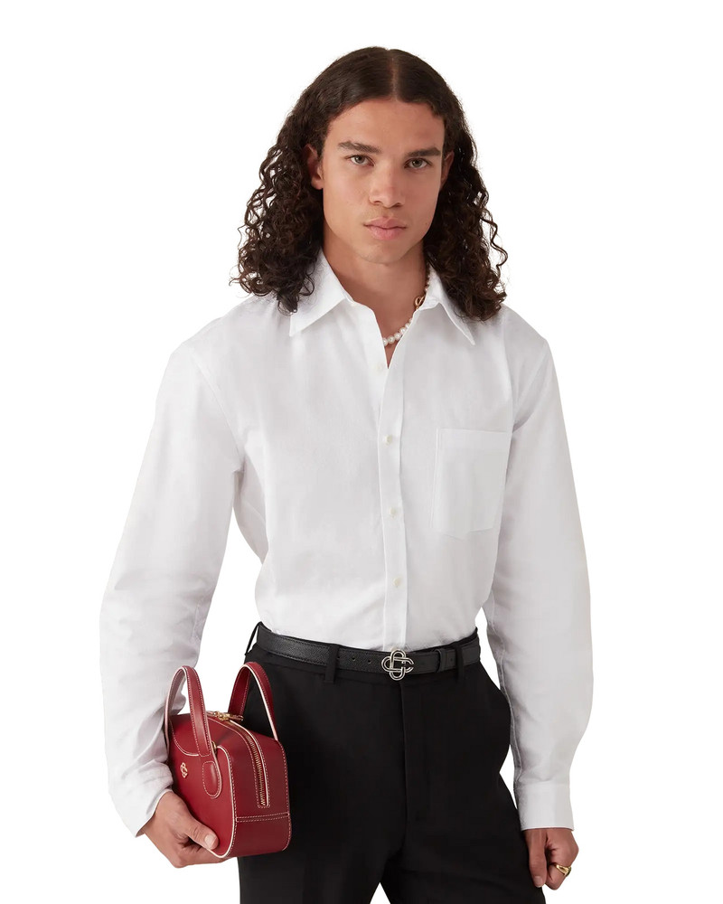 Cotton Monogram Jacquard Oxford Shirt 4