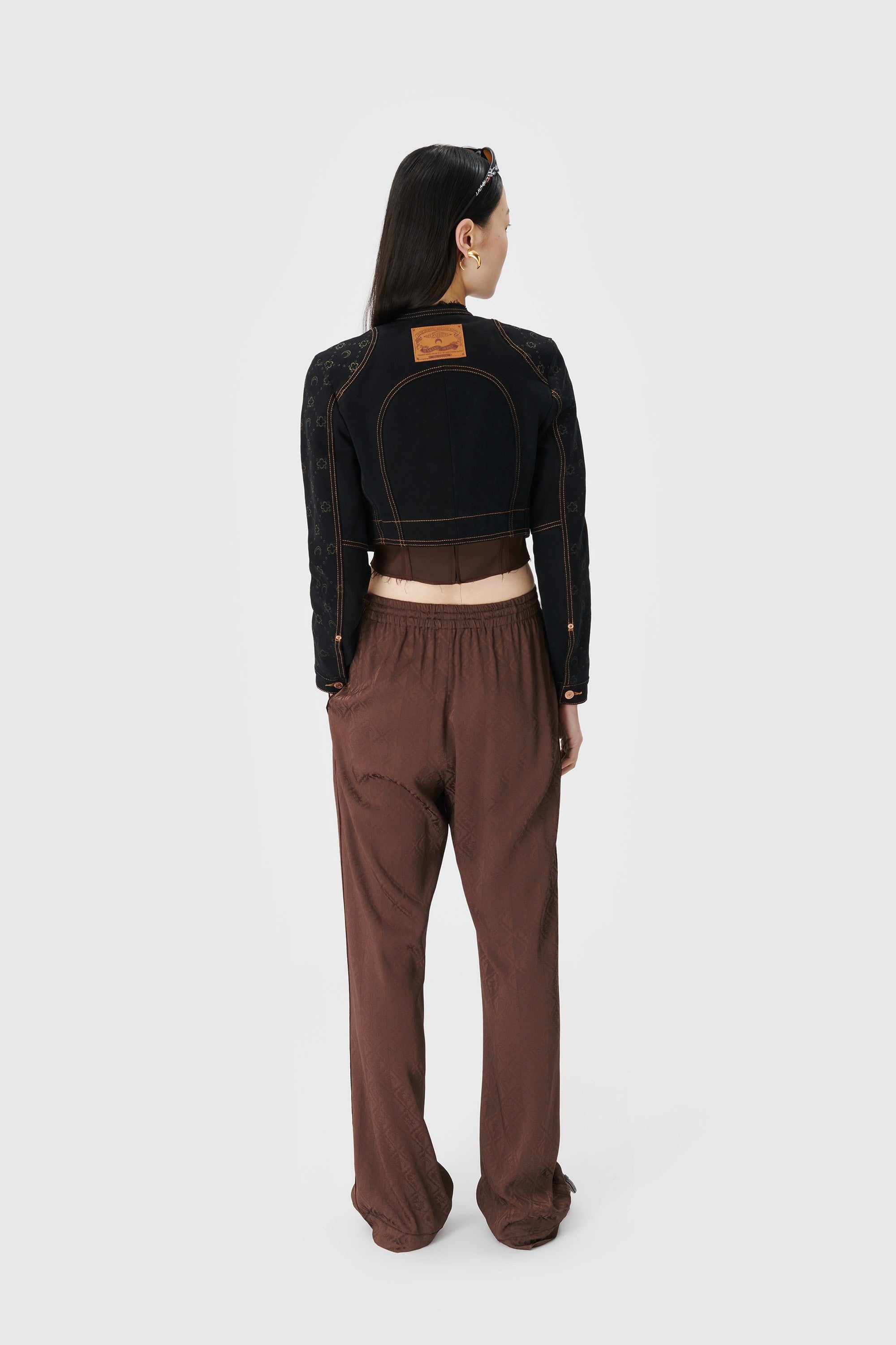 Regenerated Denim Cropped Jacket - 3