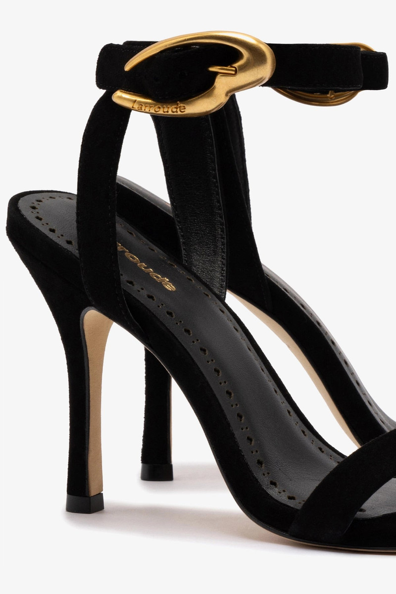 Verona Sandal In Black Suede 4
