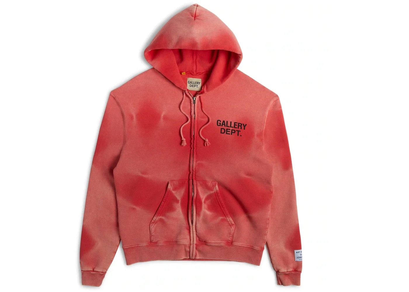 Gallery Dept. Zip Up Hoodie Sun Faded Red - 1