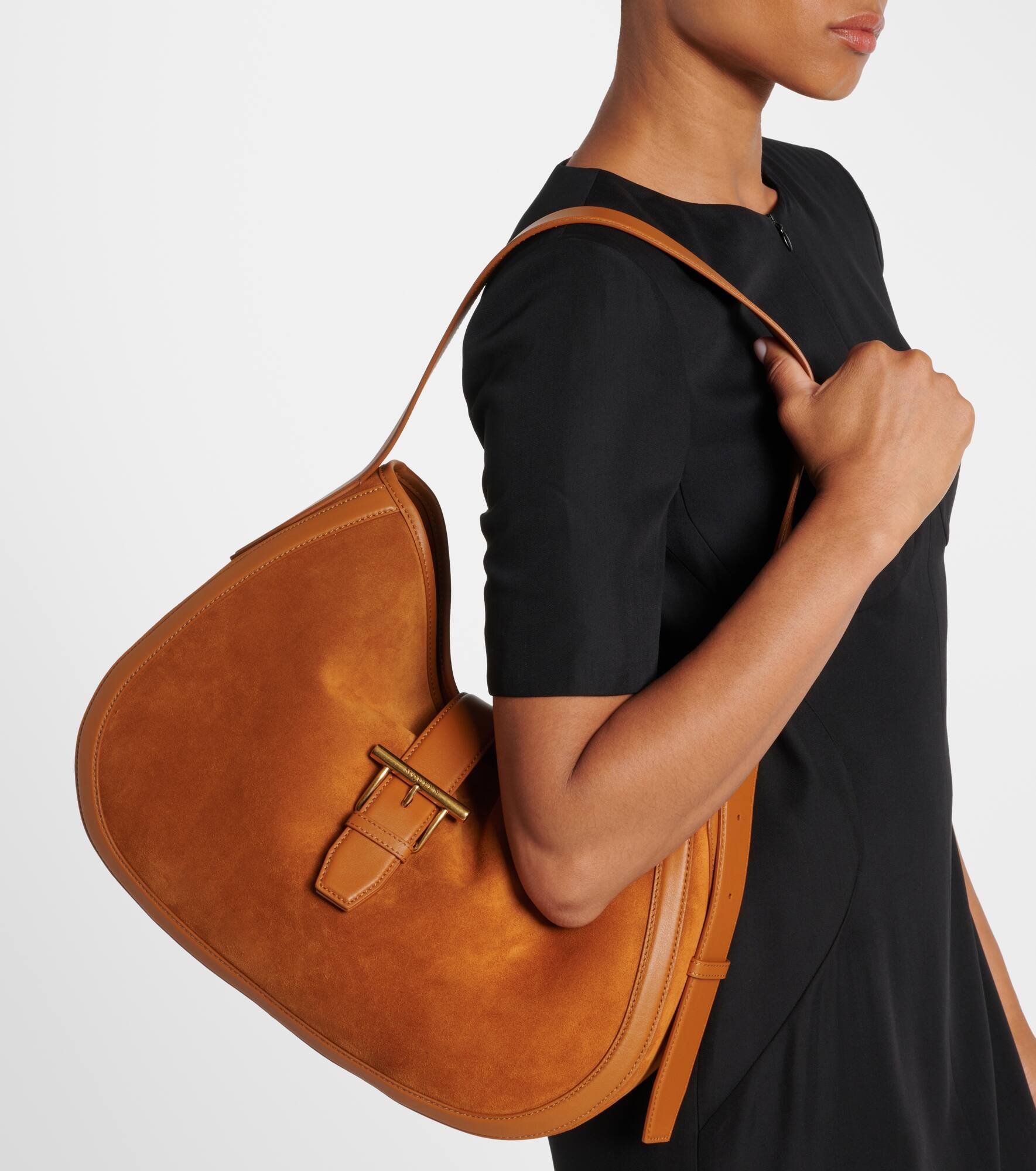 T-Bar Medium suede shoulder bag - 2