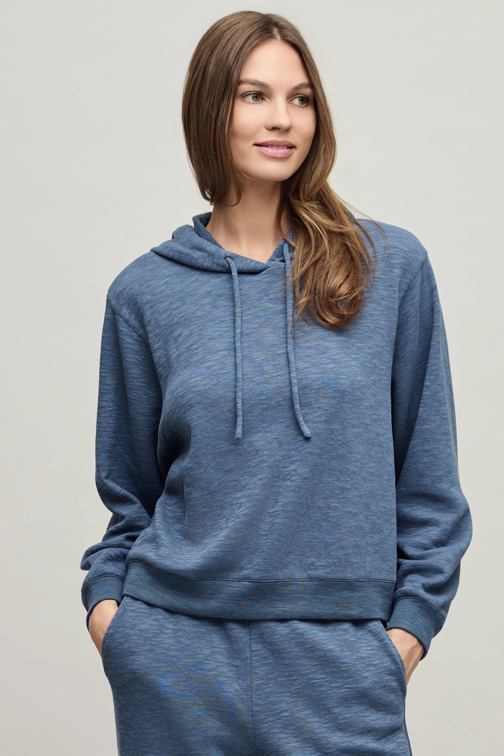 Slub Double Knit Seamed Hoodie - 1