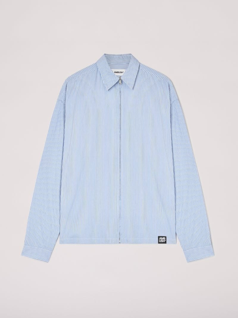 STRIPED ZIP-UP COTTON SHIRT 1