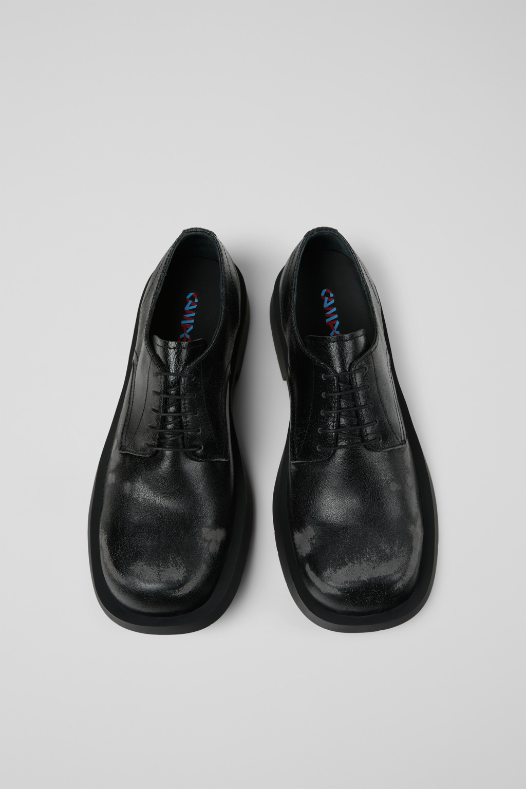 Black leather shoes - 4