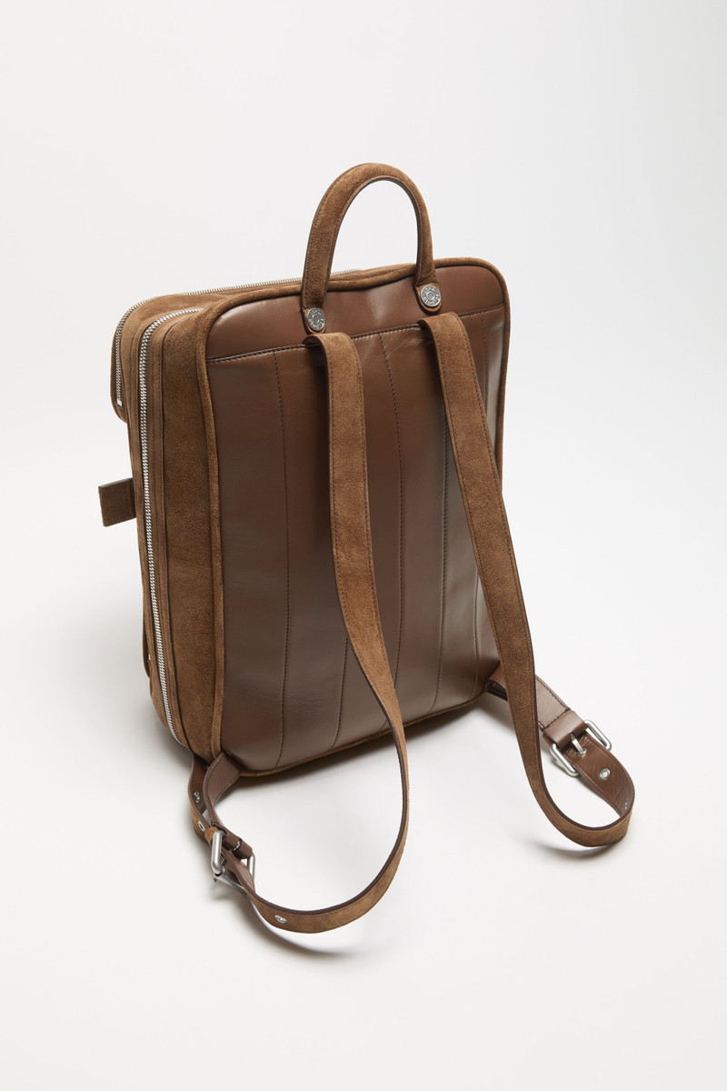 Acne Studios Camero Gym Suede Backpack - Cognac brown outlook