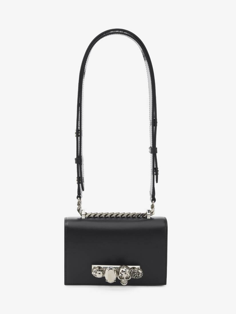 Women's The Biker Mini Jewelled Satchel in Black - 7