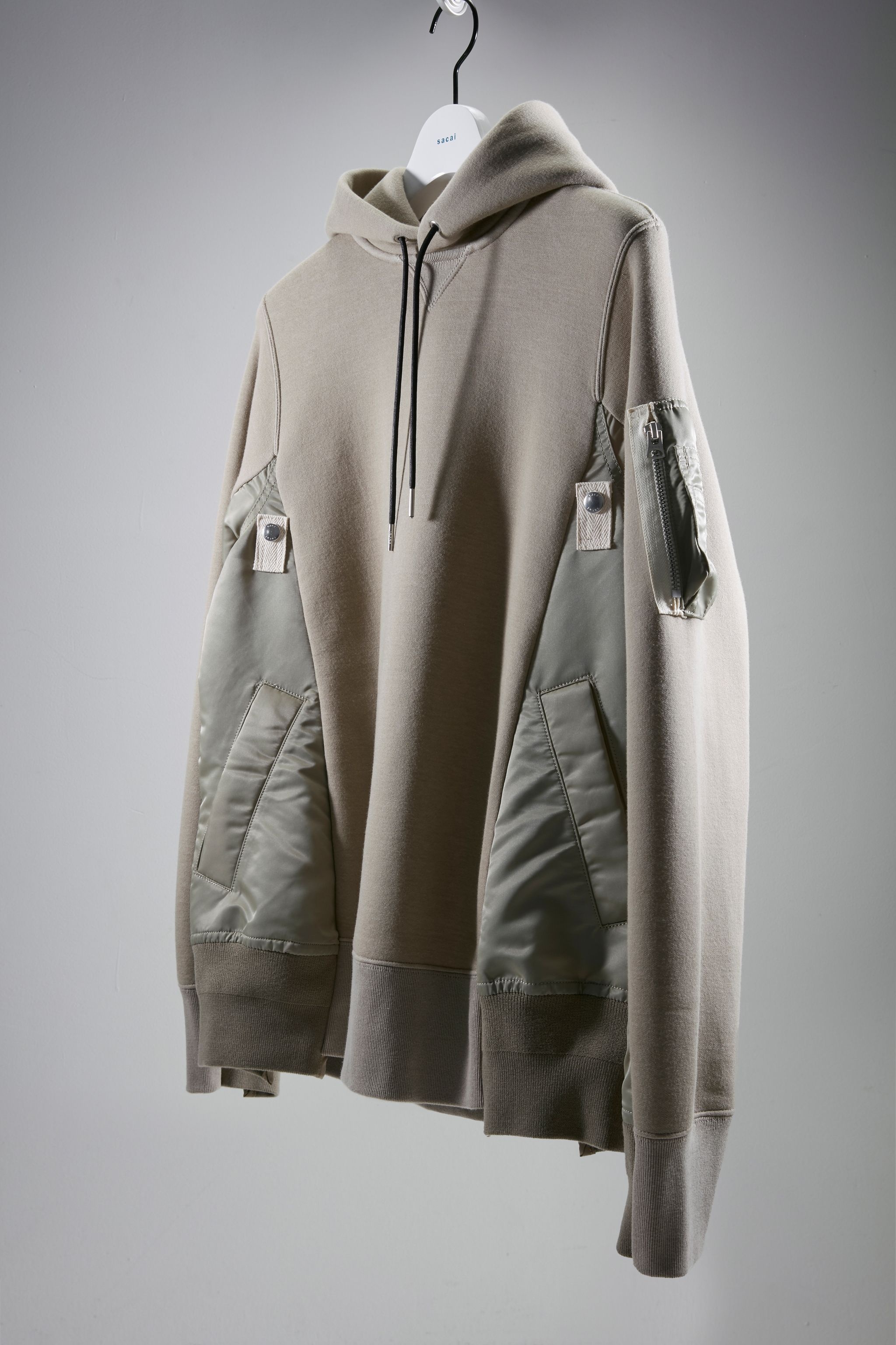 Sponge Sweat x Nylon Twill Hoodie - 2