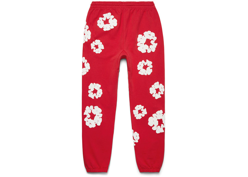 DENIM TEARS Denim Tears Cotton Wreath Sweatpant Red outlook