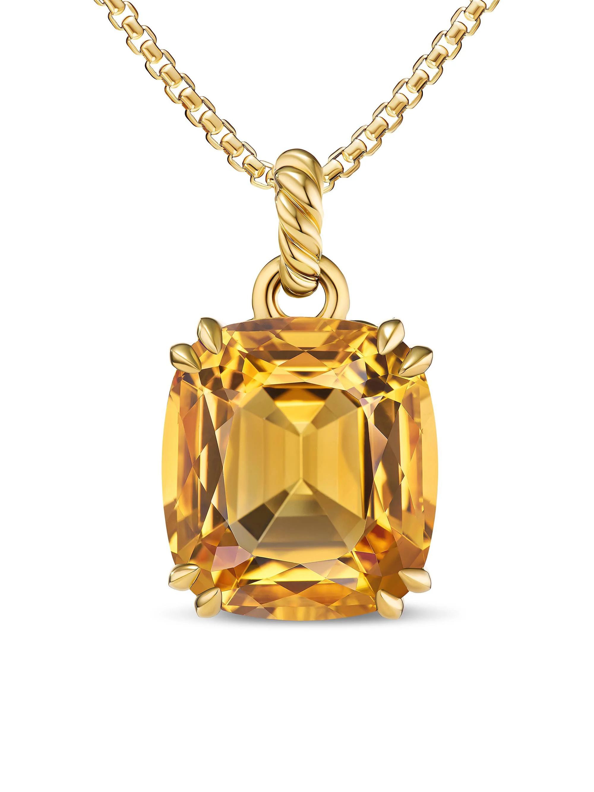 Women's Marbella Pendant in 18K Yellow Gold - Citrine - 1