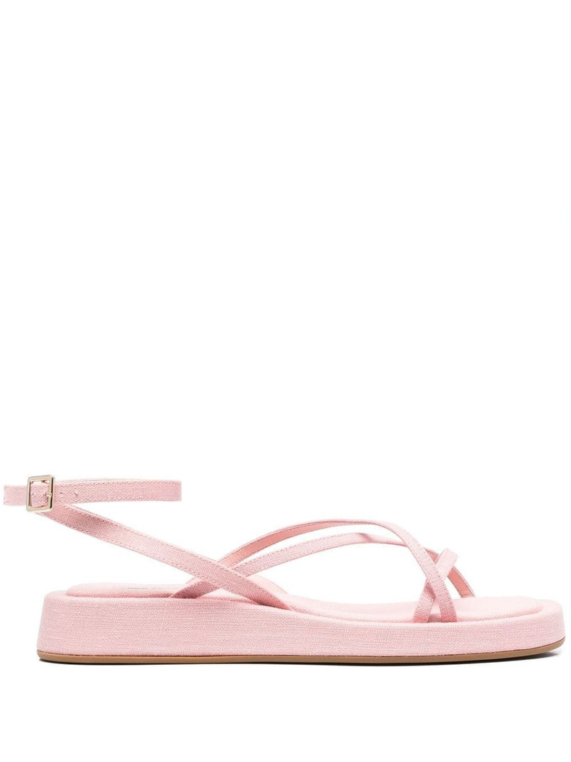 multi-way strap flatform sandals 1