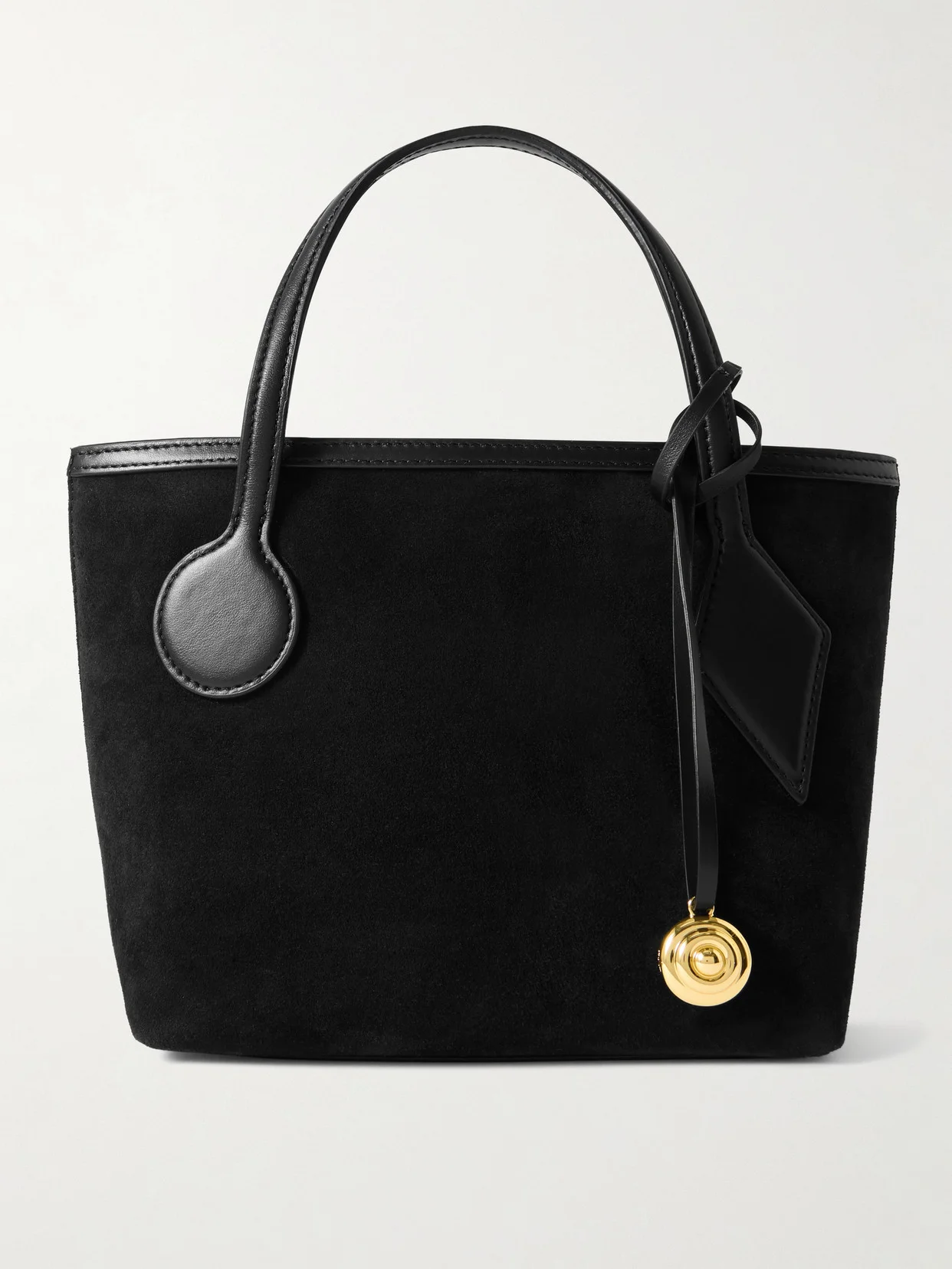Sprout Micro Embellished Leather-trimmed Suede Tote - 1