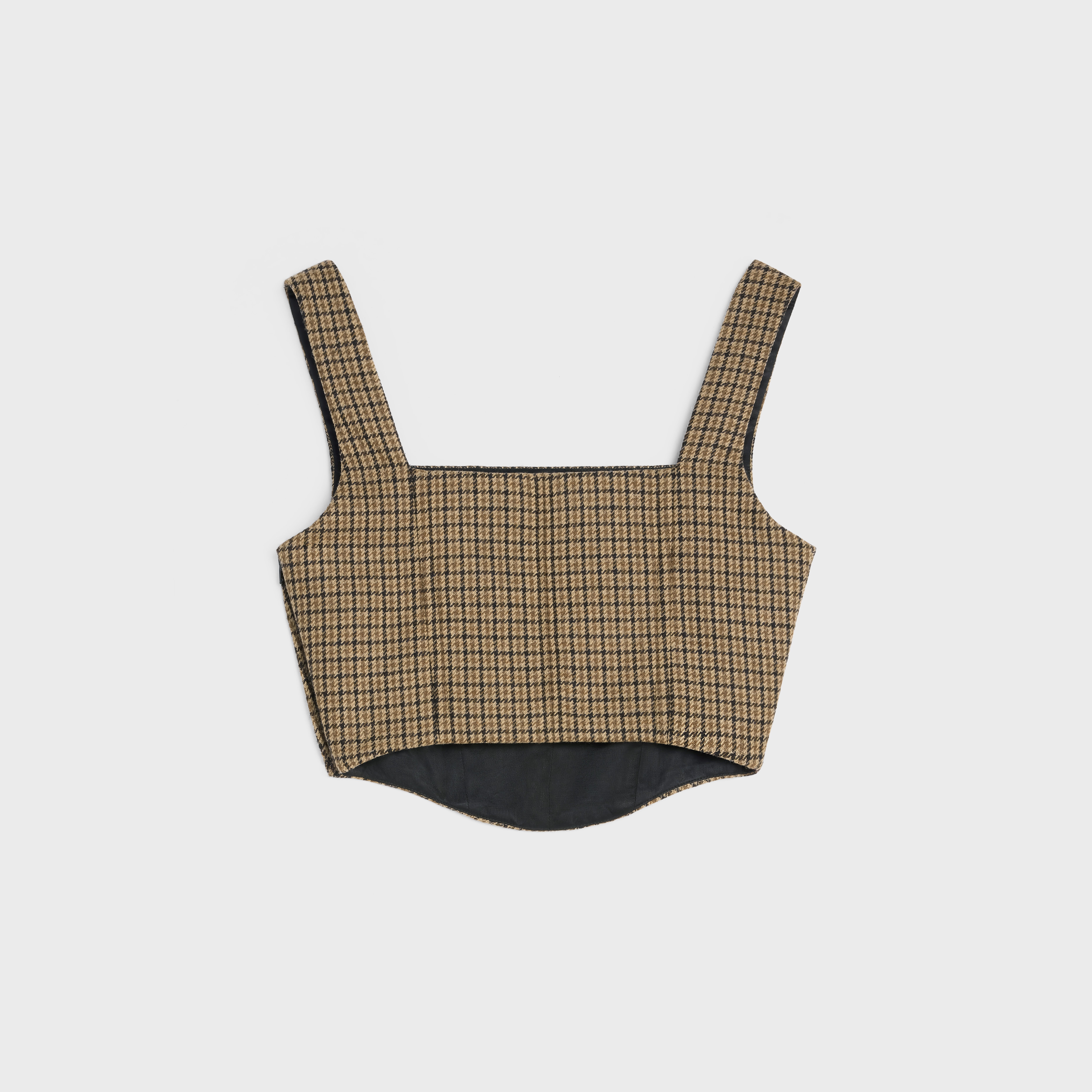 CROP TOP IN CHECKED WOOL - 2