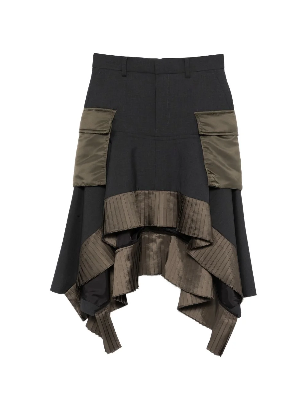 asymmetric-hem skirt - 1