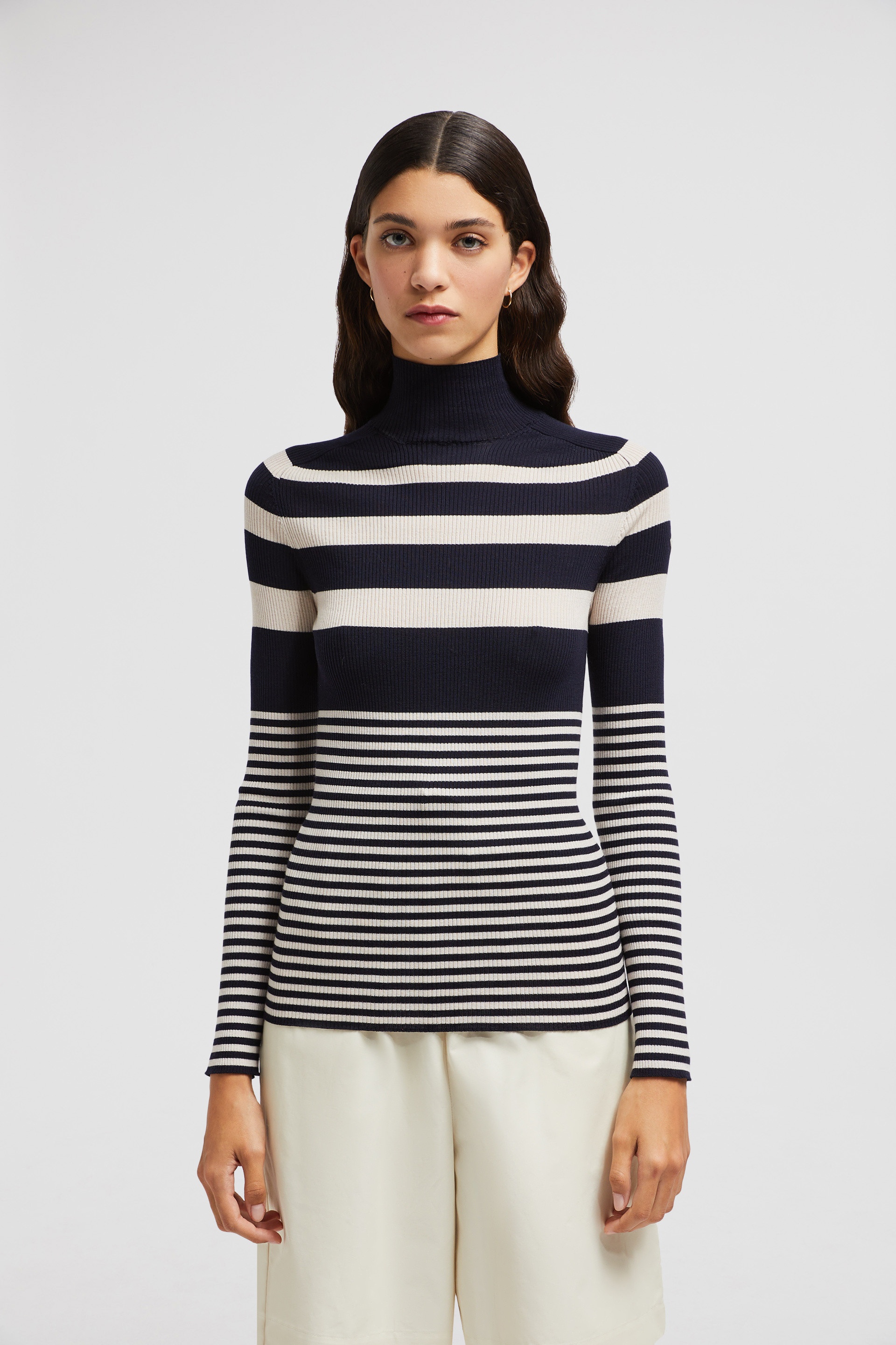 Striped Wool Turtleneck Sweater - 3
