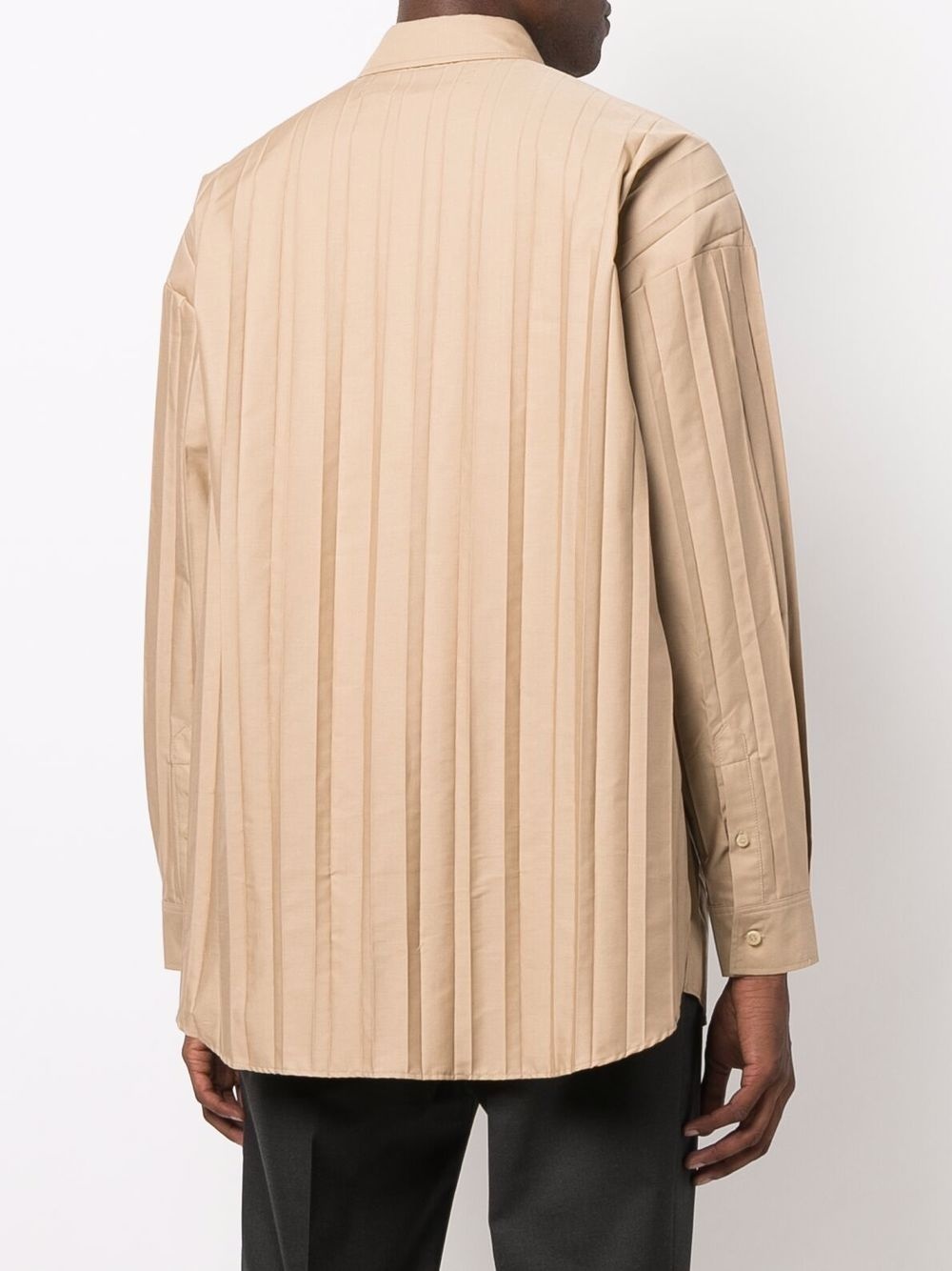 long-sleeve pleated shirt - 4