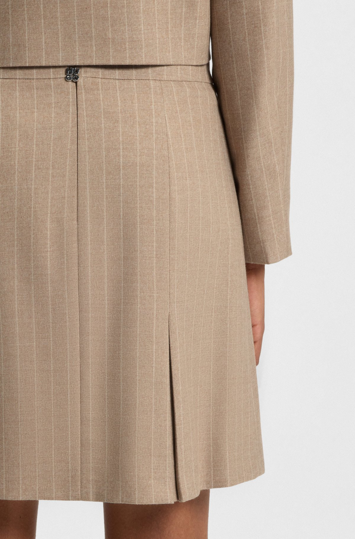 MINI SKIRT IN PINSTRIPE FLANNEL - 5